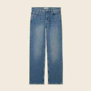 Jeans straight denim dirty femme
