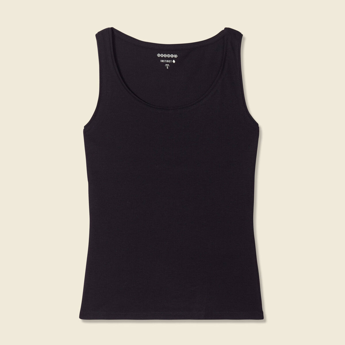 Débardeur femme uni col arrondi Instinct noir femme