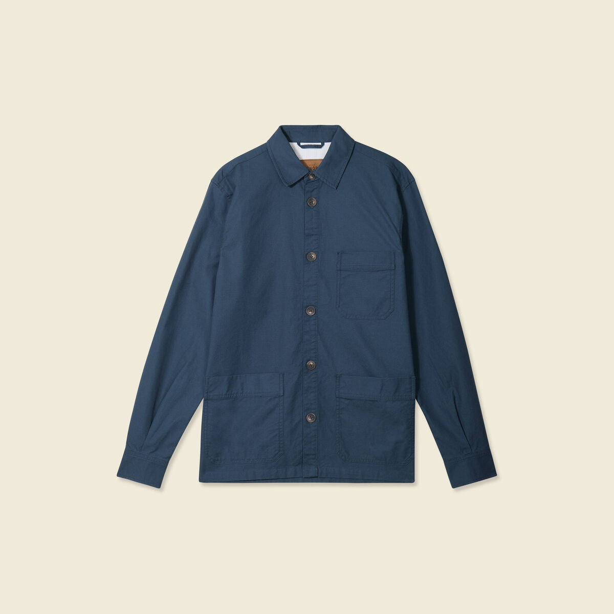 Surchemise manches longues bleu marine homme