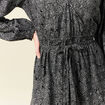 Robe évasée éco-responsable noir femme