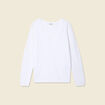 Gilet manches longues boutonné blanc femme