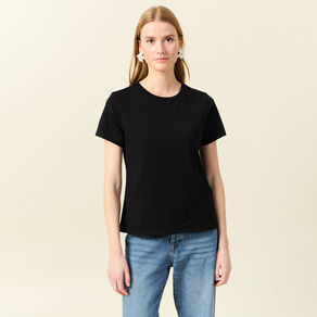 T-shirt manches courtes noir femme