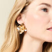 Boucles d'oreilles clous couleur or femme