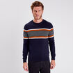 Pull manches longues bleu foncé homme