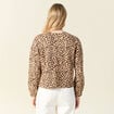 Gilet manches longues camel femme