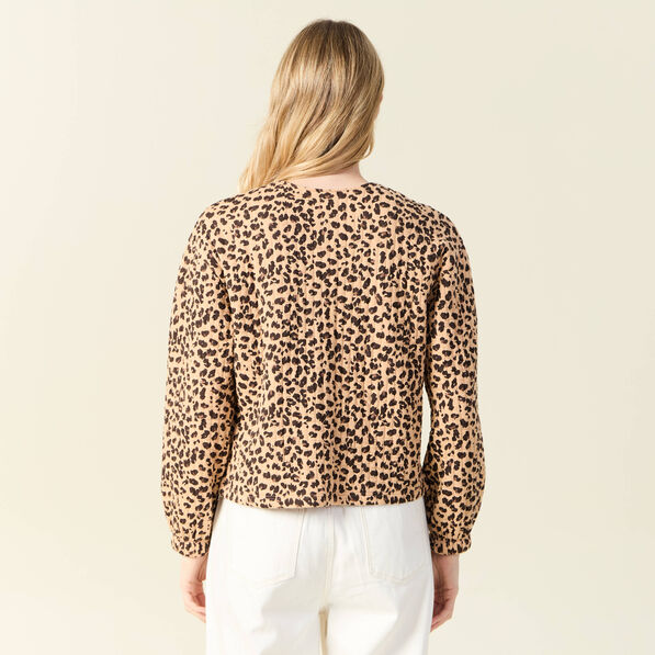 Gilet manches longues camel femme