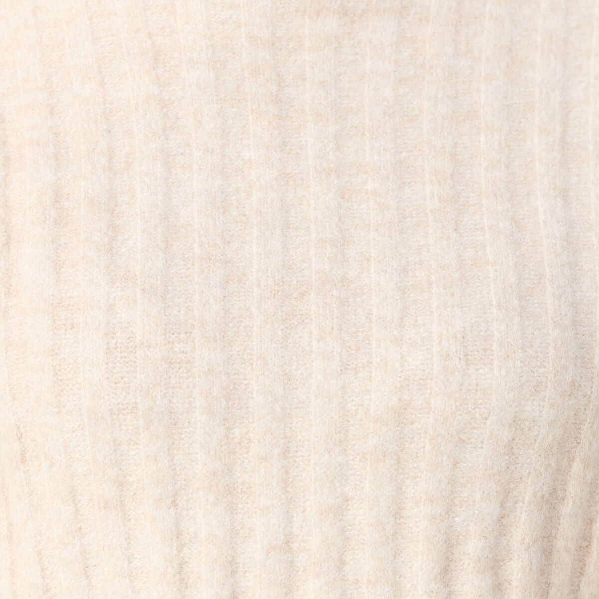 Pull manches longues cropped creme femme