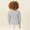 T-shirt manches 3/4 bleu femme