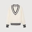 Pull manches longues ecru femme