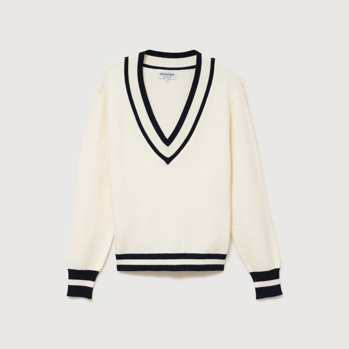 Pull manches longues ecru femme