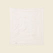 Foulard en coton avec broderie ecru femme