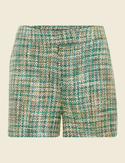 Short droit vert menthe femme