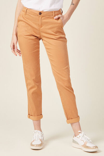 Pantalon chino Instinct beige femme
