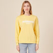 Sweat éco-responsable jaune fluo femme