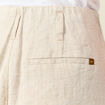 Pantalon large taille haute sable femme