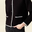 Gilet manches longues noir femme