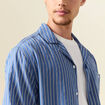 Chemise boyfriend manches courtes rouge foncé homme