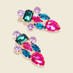 Boucles d'oreilles pendantes multicolore femme