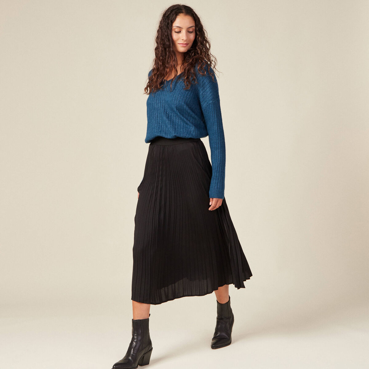 Pull bleu canard femme