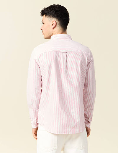 Chemise manches longues rouge foncé homme