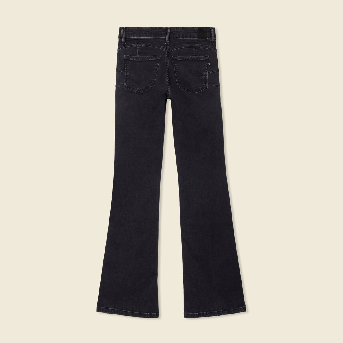 Jeans bootcut 5 poches denim gris femme