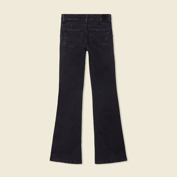 jeans bootcut 5 poches denim gris femme Jeans bootcut 5 poches denim gris femme
