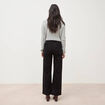 Jeans large taille haute denim noir femme
