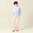 Jeans flare à pont denim blanc femme