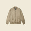 Bomber court manches longues doubl&eacute; taupe homme