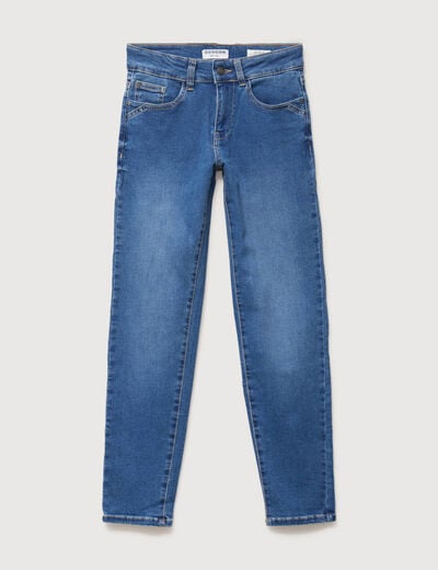 Jeans slim 7/8&egrave;me denim stone femme
