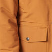 Parka droite à capuche marron homme