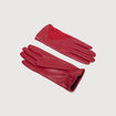 Gants en cuir rouge femme