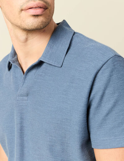 Polo manches courtes bleu foncé homme