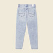 Jeans mom 7/8ème denim snow bleu femme