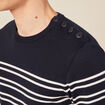 Pull manches longues bleu marine homme