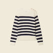 Pull manches longues bleu marine femme