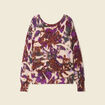 Pull manches longues violet femme