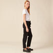 Pantalon paperbag noir femme
