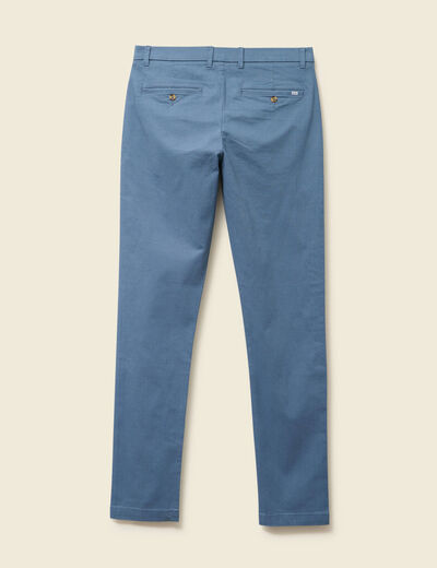 Pantalon chino slim bleu foncé homme