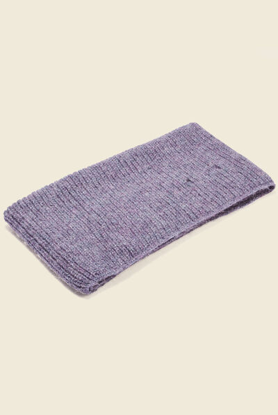 Snood tricoté gris foncé femme