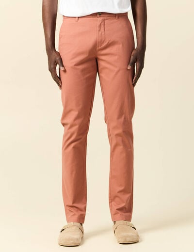 Pantalon chino longueur 32 vieux rose homme