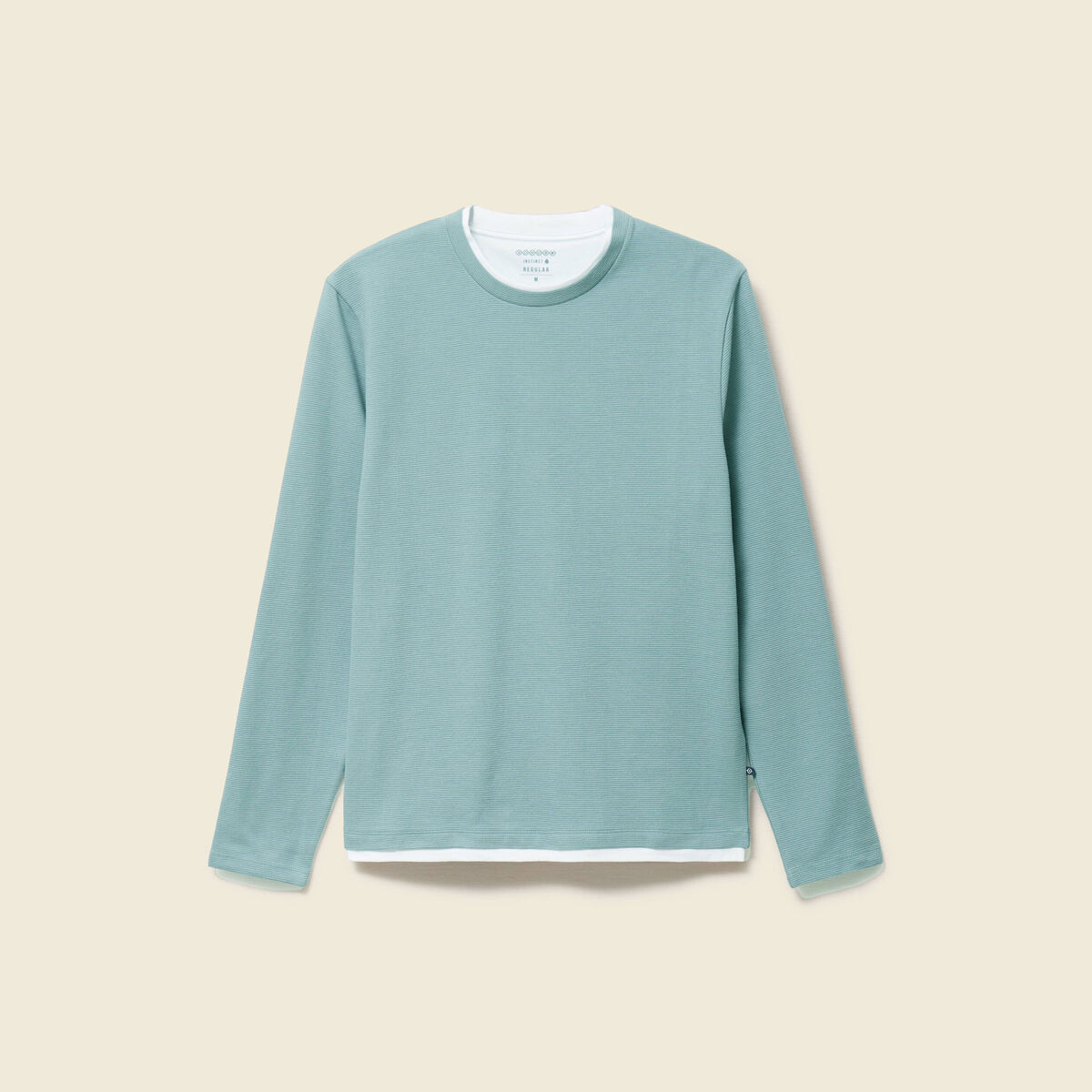 T-shirt manches longues bleu gris homme