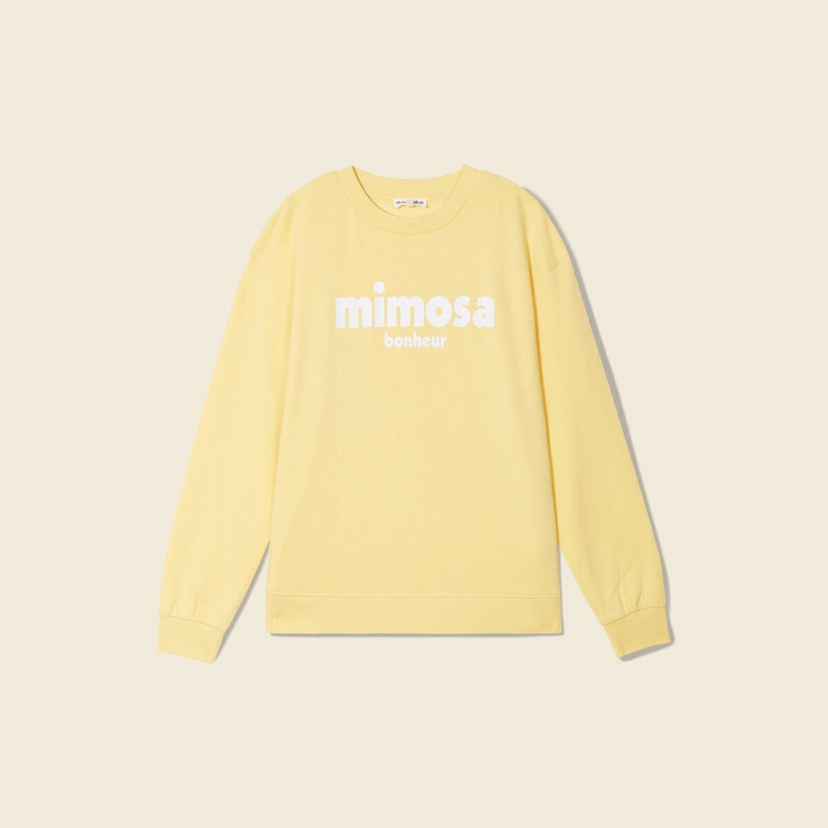 Sweat éco-responsable jaune fluo femme
