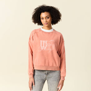 sweat manches longues rose femme Sweat manches longues rose femme