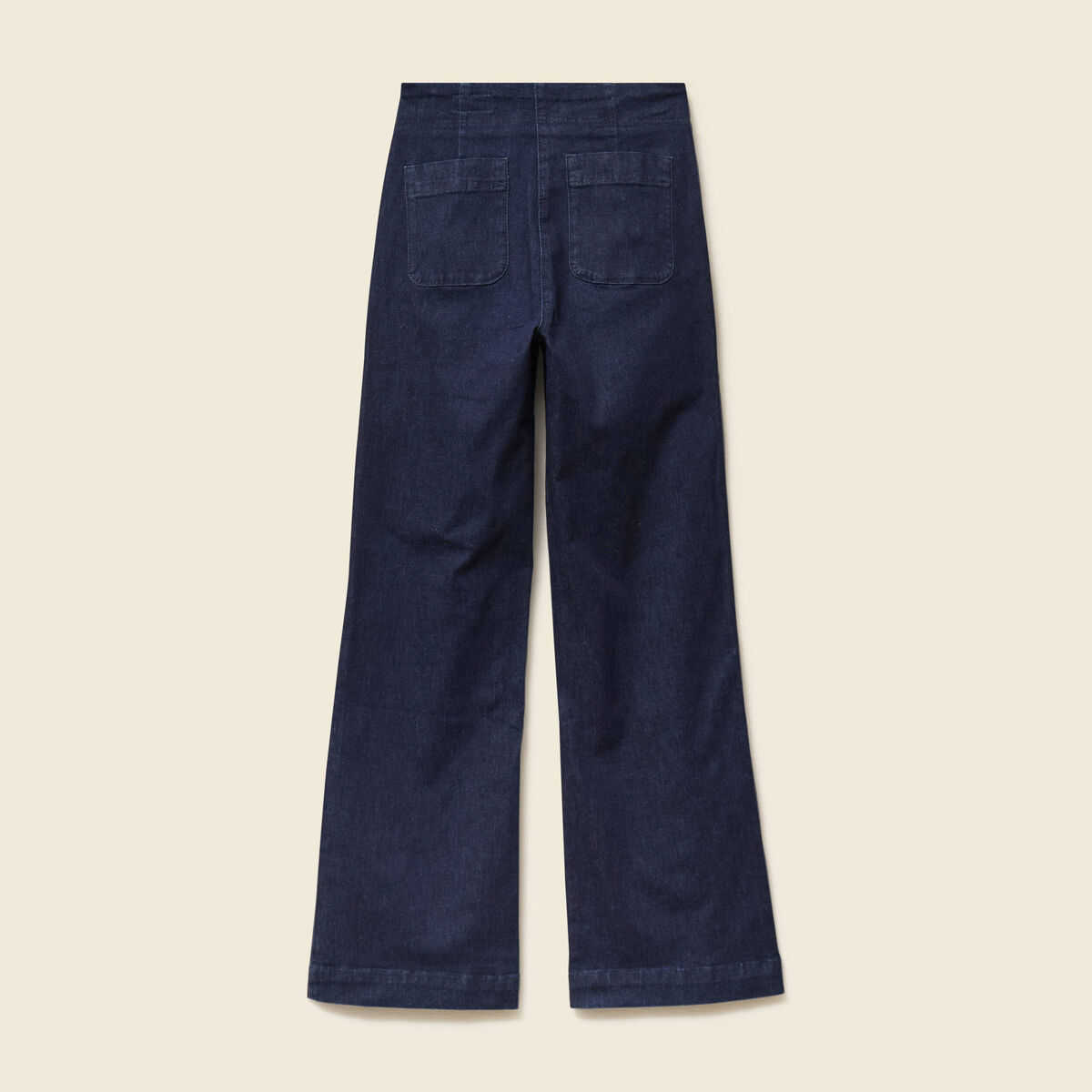 Jeans bootcut taille haute 7/8&egrave;me denim brut femme