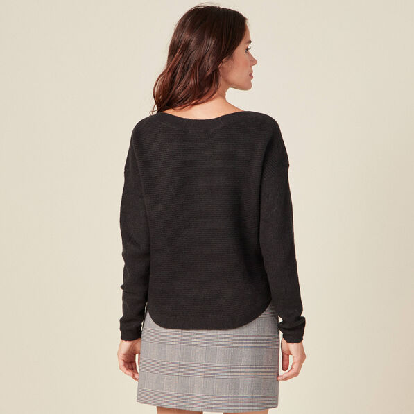 pull manches longues noir femme Pull manches longues noir femme