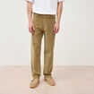 Pantalon droit en velours longueur 32 vert kaki homme