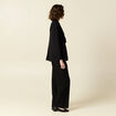 Blazer col châle noir femme