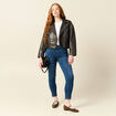 Jeans slim taille haute 7/8ème denim stone femme