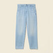 Chino droit longueur 32 coton denim bleach homme